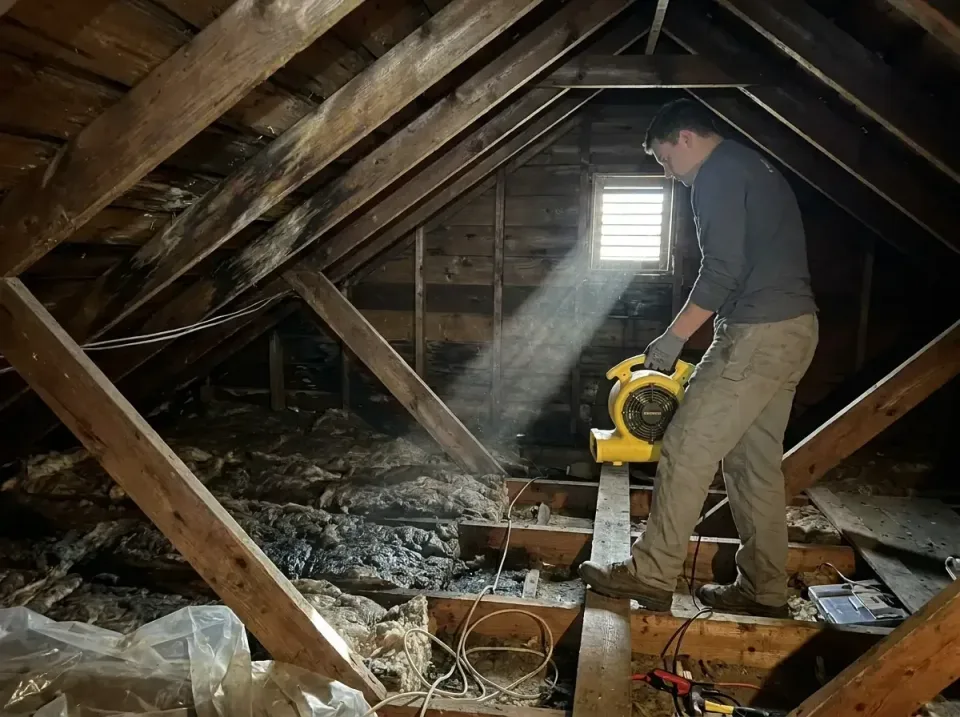 attic-water-damage-drying-proc-007 — frequently asked questions, Emergency Water Extraction & 24/7 Flood Response in McLeans…
